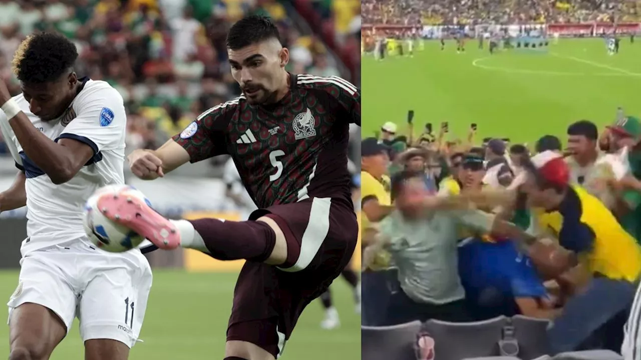 Video: violenta pelea en la tribuna entre hinchas de México y Ecuador en la Copa América