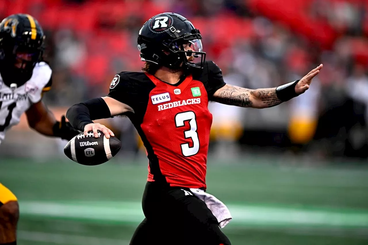 Ward’s late field goal lifts Redblacks past winless Tiger-Cats 24-22