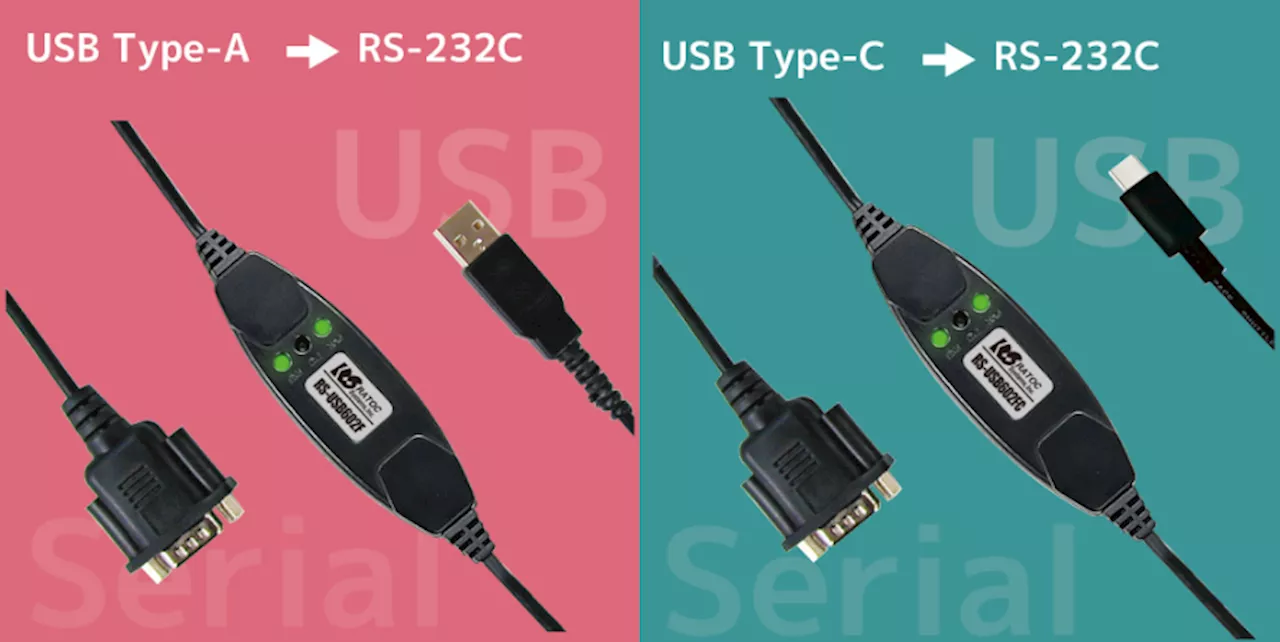 USB Type-A/C接続のRS-232Cコンバーター「RS-USB602F」シリーズ3モデル、ラトックシステムが8月下旬に発売