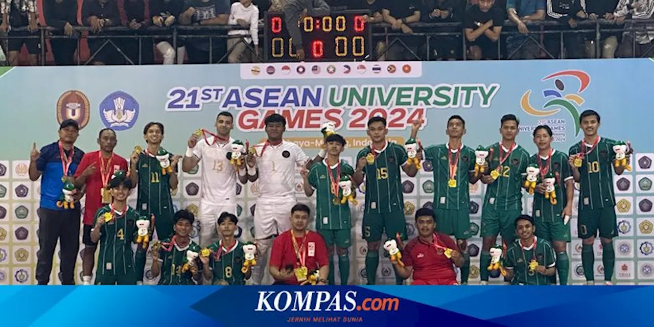 Tim Futsal Indonesia Juara ASEAN University Games 2024, Libas Malaysia