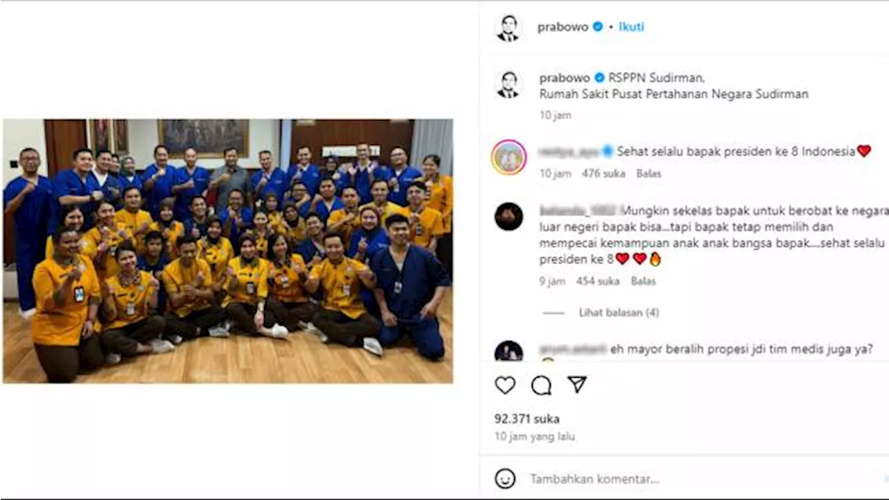 Prabowo Update Foto Terkini Setelah Operasi Kaki Kiri