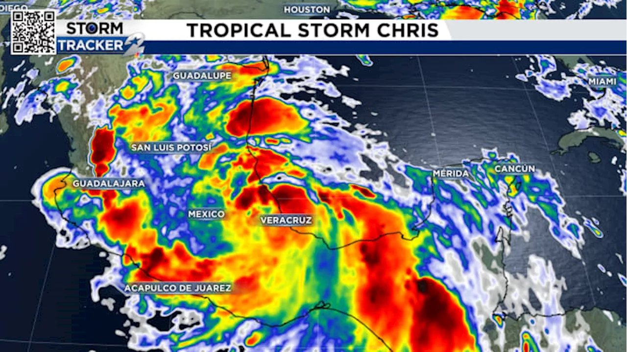 Tropical Depression 3 becomes Tropical Storm Chris, to move into Mexico early Monday