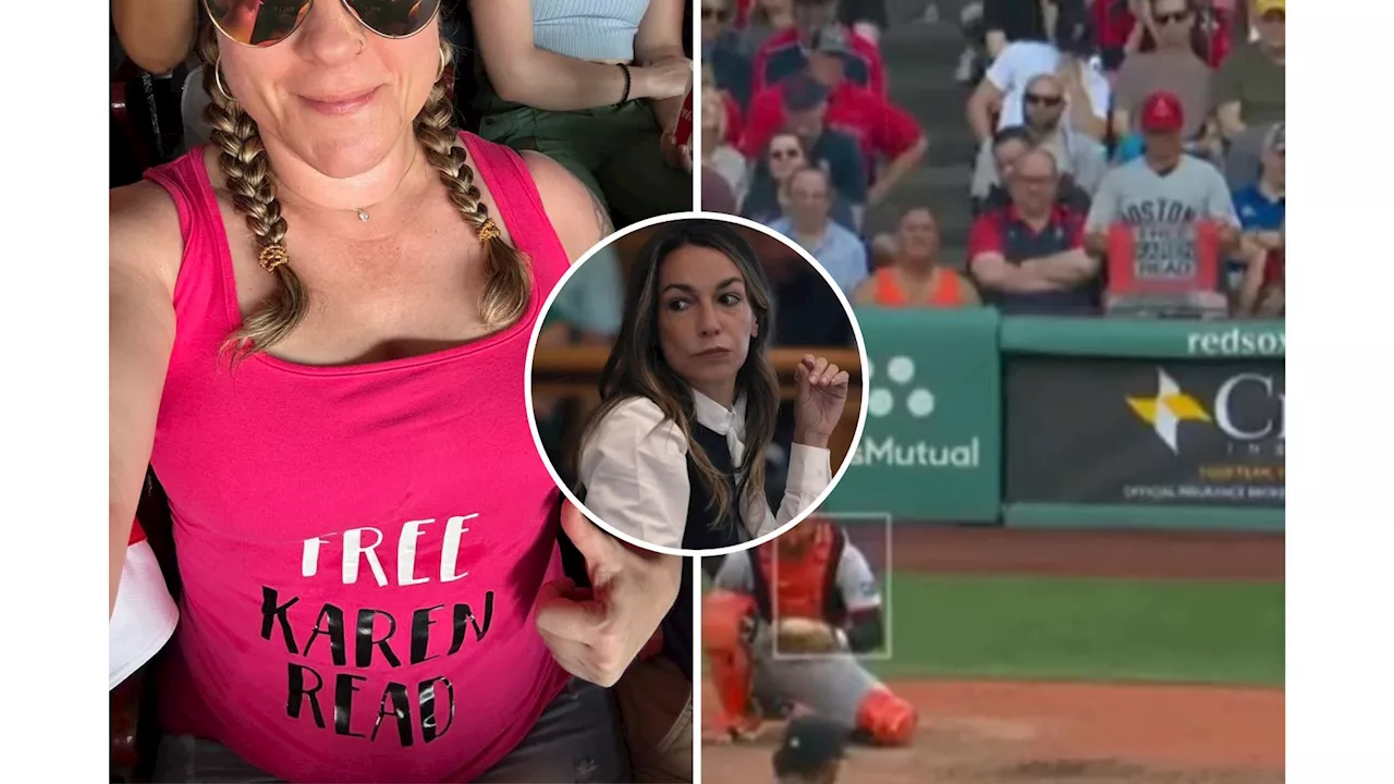 Karen Read fans show support for alleged boyfriend killer at Fenway Park