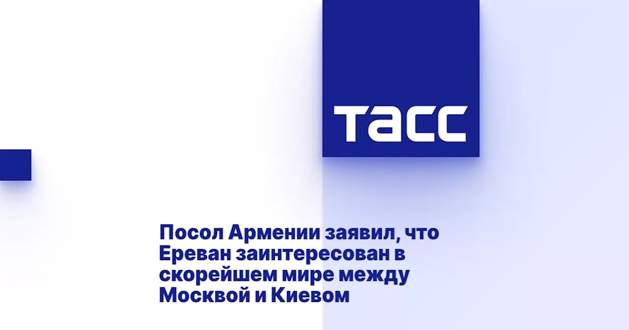 Посол Армении заявил, что Ереван заинтересован в скорейшем мире между Москвой и Киевом