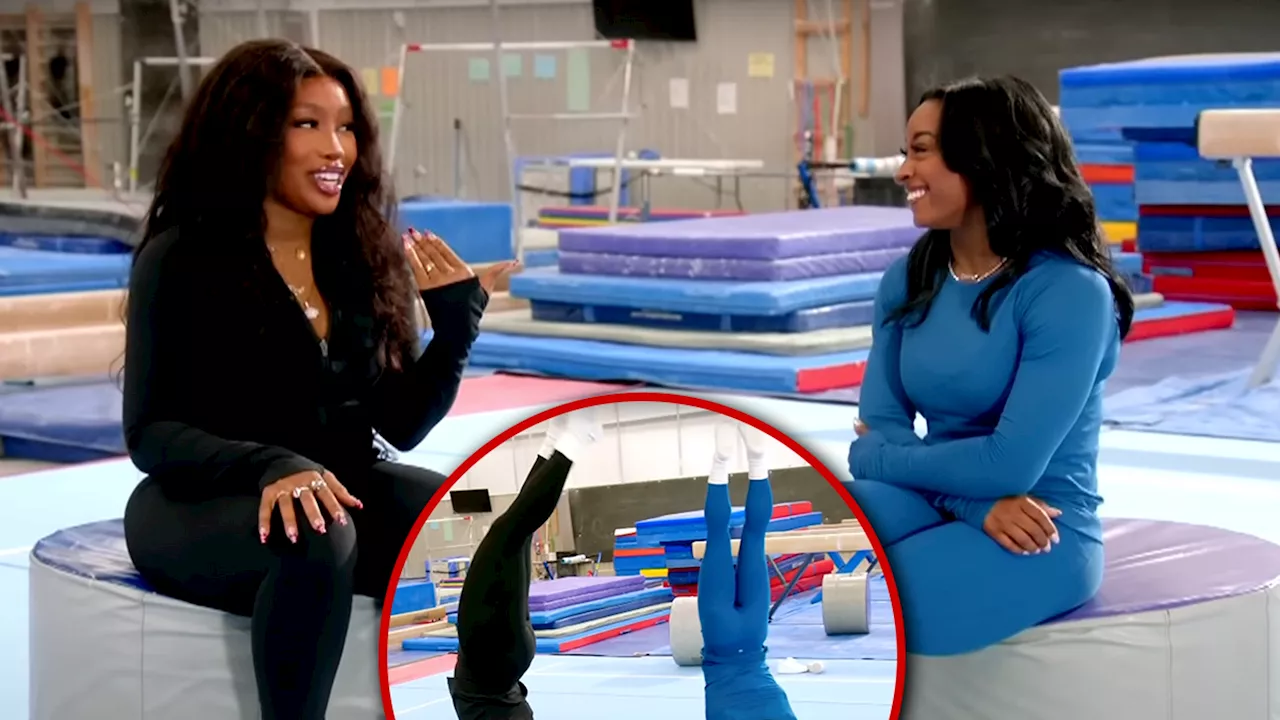 SZA Battles Simone Biles In Handstand Challenge, Shows Off Flexibility