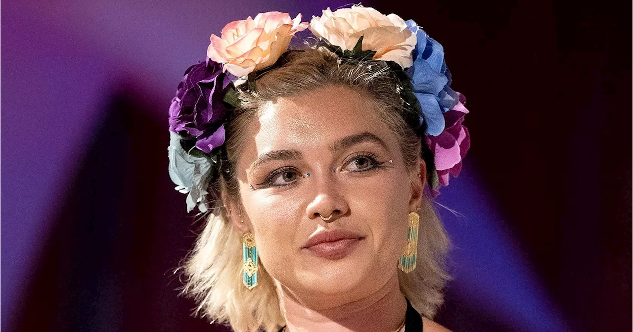 Florence Pugh Channels ‘Midsommar’ in a Flower Crown at Glastonbury