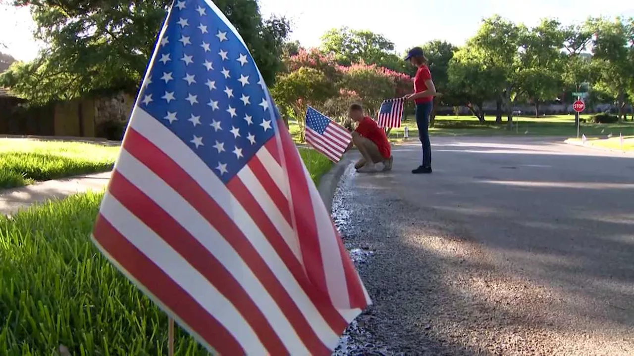 40,000 American flags to line the streets of Dallas suburb in celebration of the Fourth of July