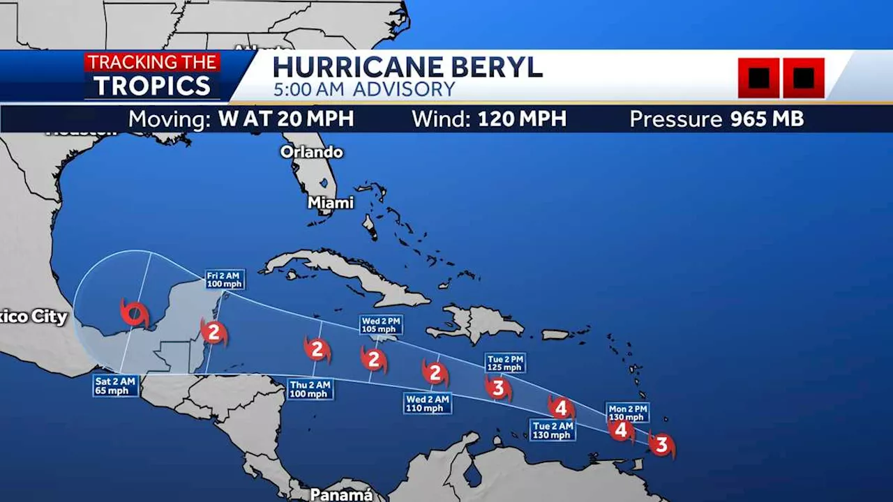 Dangerous Hurricane Beryl closes in on southeast Caribbean