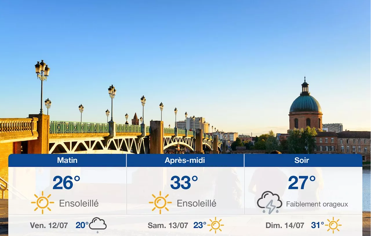 Météo Toulouse: prévisions du jeudi 11 juillet 2024