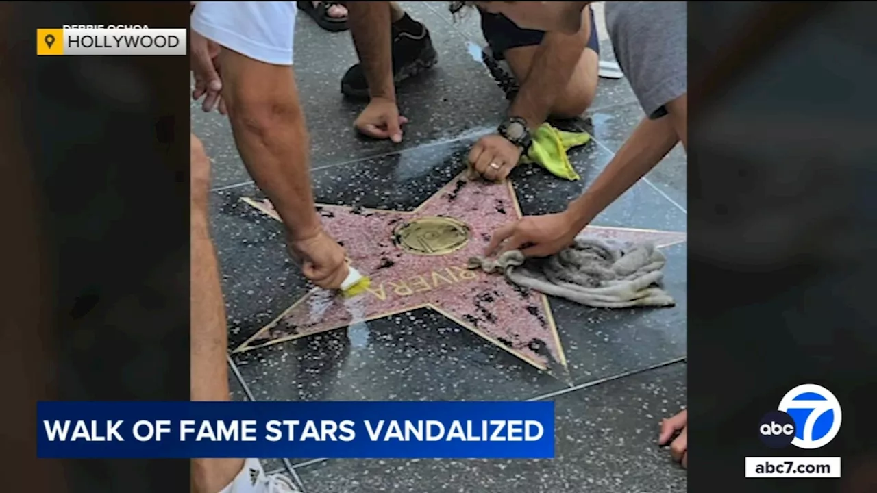 Jenni Rivera's star among 3 vandalized with black paint on Hollywood Walk of Fame