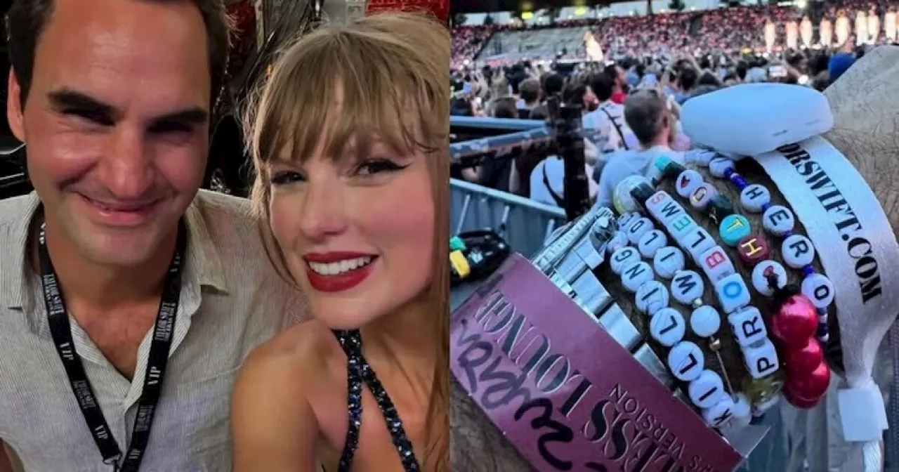 Tenis: Esto le ocurrió a Roger Federer en el concierto de Taylor Swift