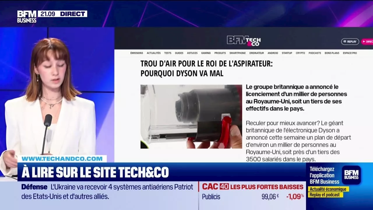 À lire sur le site Tech&Co : 'Trou d'air pour le roi de l'aspirateur : pourquoi Dyson va mal ?', par Salomé Ferraris