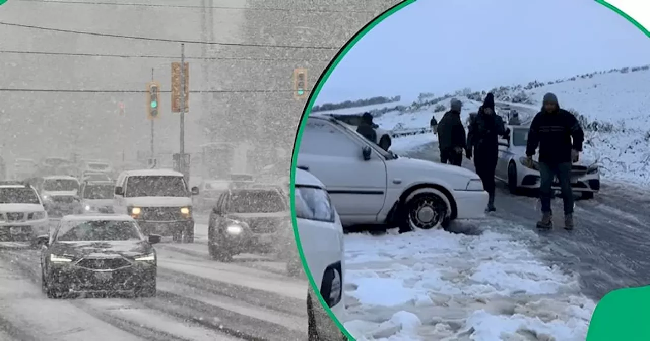 Snow Taking Over Cape Town: Stormy Weather Introduces Icy Roads That Caused Numerous Road Accidents