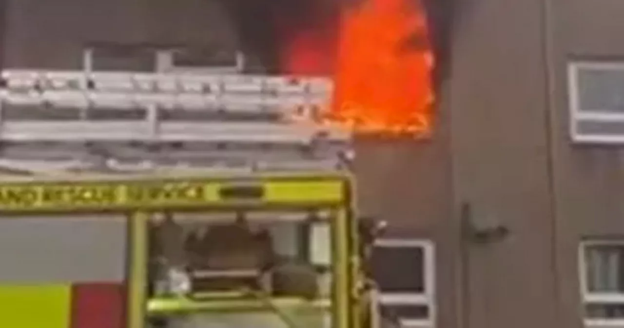 Scots hero saves man from burning Glasgow flat as flames erupt through windows