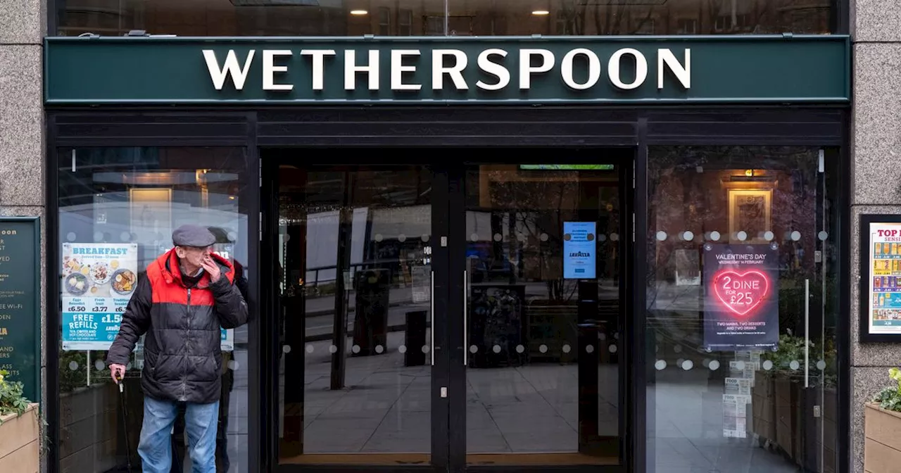 Wetherspoons announces shock closure of 36 pubs across country