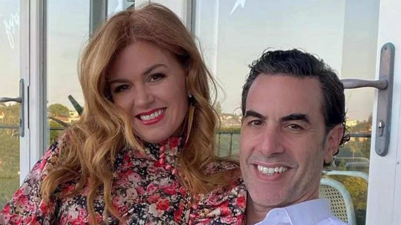 Isla Fisher's message to ex Sacha Baron Cohen as she enjoys concert