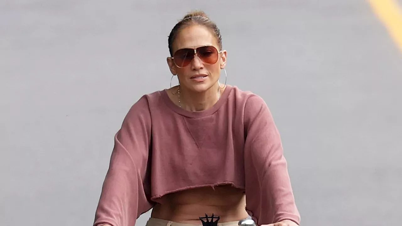 Jennifer Lopez looks carefree as she enjoys bike ride in The Hamptons