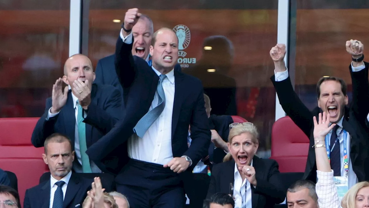 Prince William celebrates as Aston Villa's Ollie Watkins sends England to Euro 2024 final