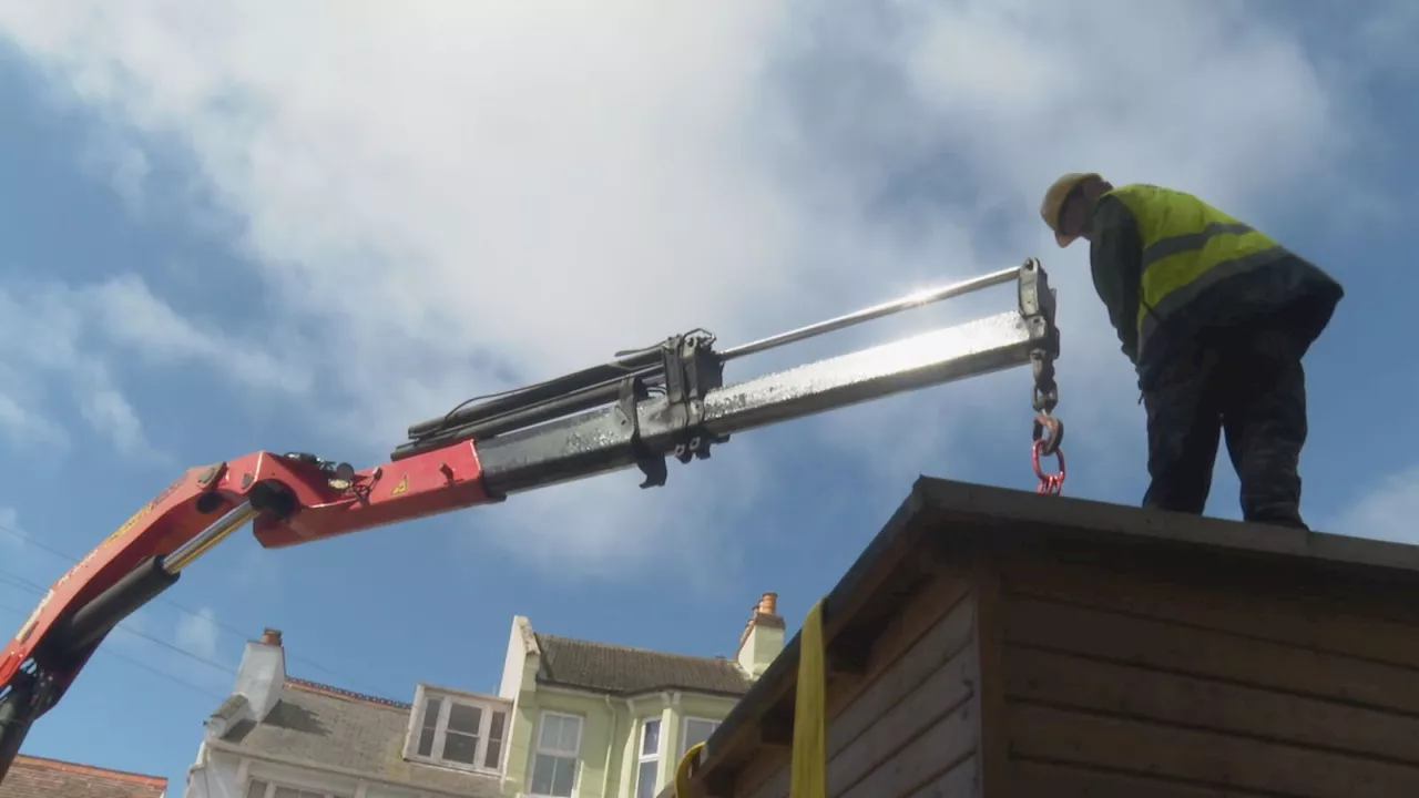 Hastings man told to remove garden structure hires crane to prove 'it's not a shed'