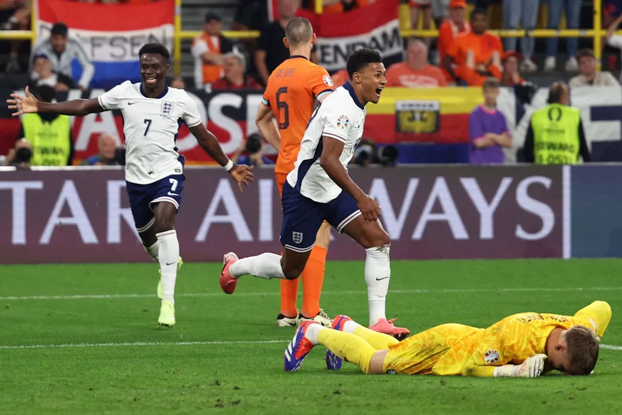 Inglaterra marca no fim, vira sobre a Holanda e vai à final da Eurocopa