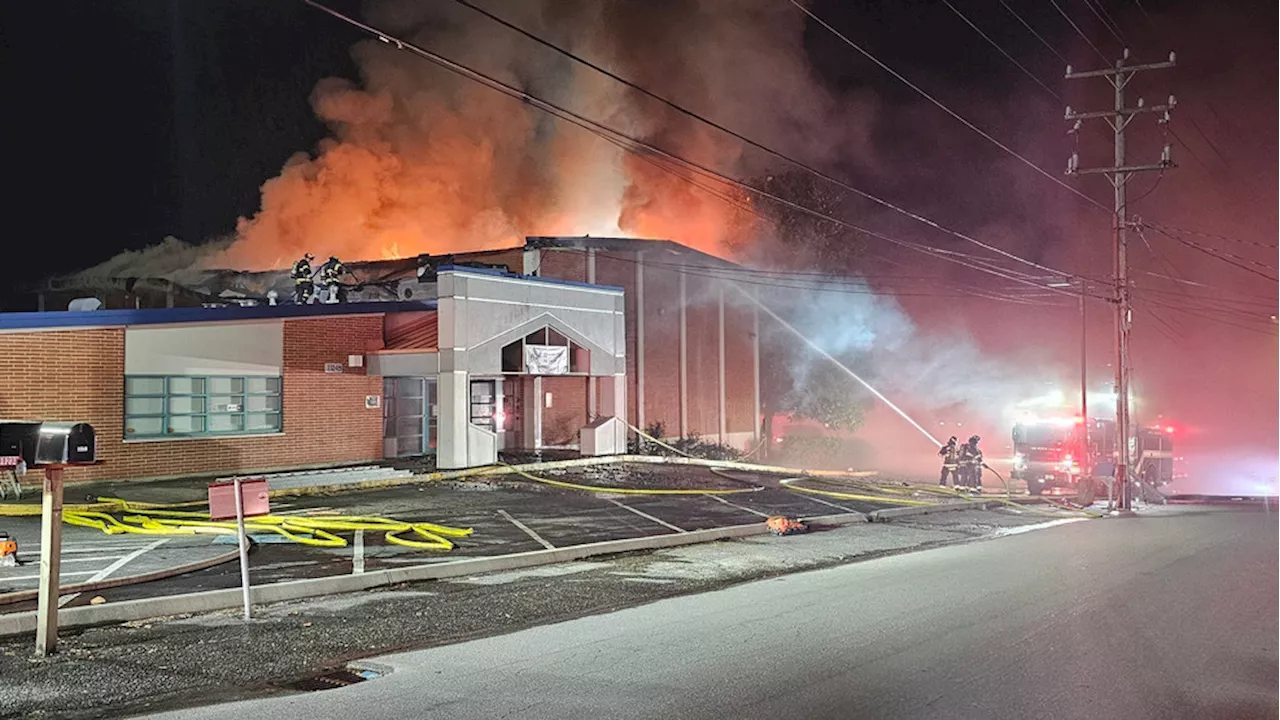 PHOTOS: Arson suspected in destructive fire at a Washington state school