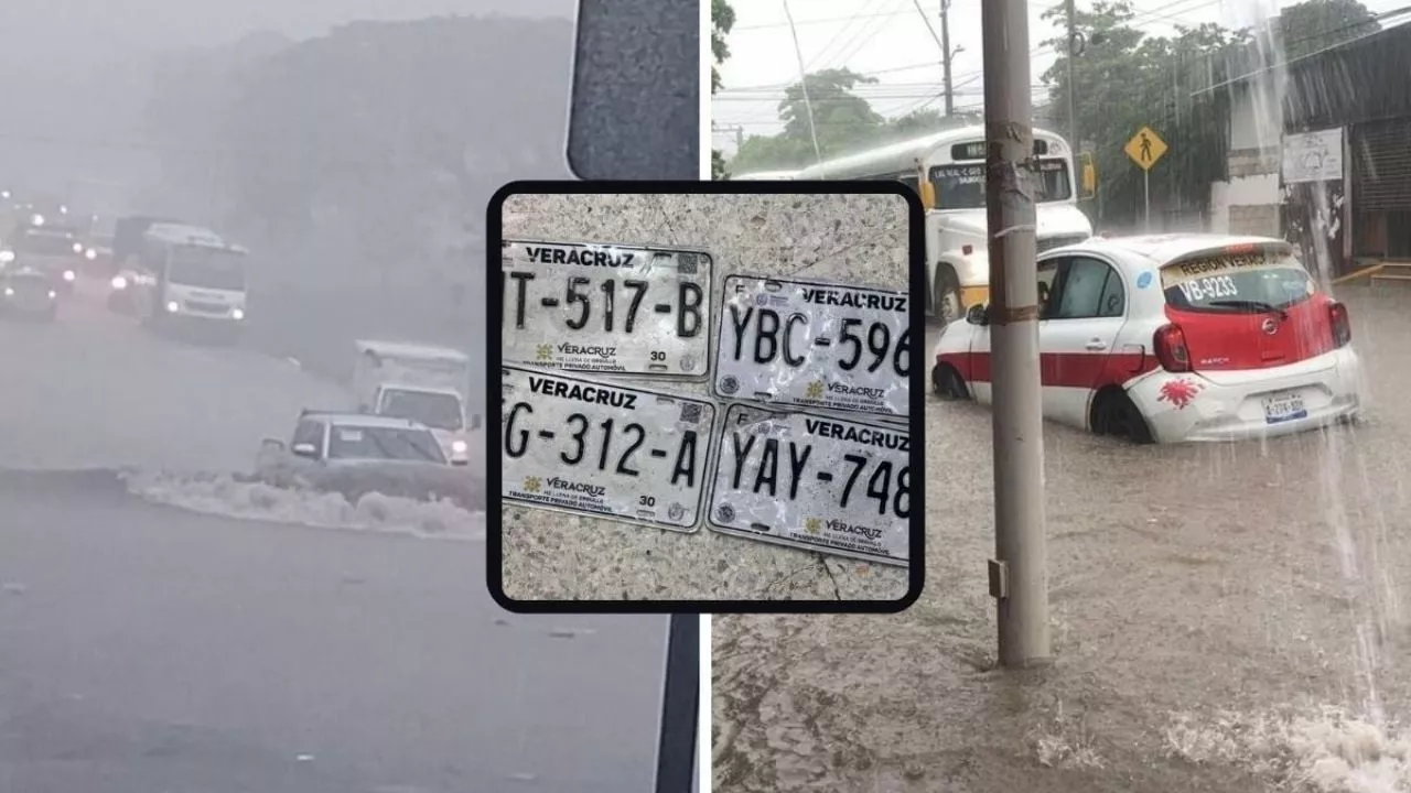 ¿Qué debo hacer si perdí mi placa por las lluvias en Veracruz?