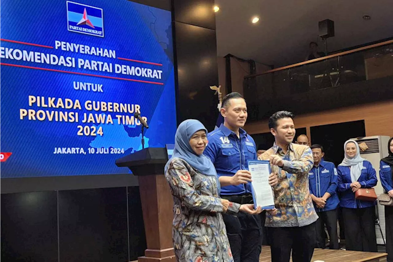 Demokrat Resmi Usung Pasangan Khofifah-Emil Dardak di Pilkada Jatim 2024