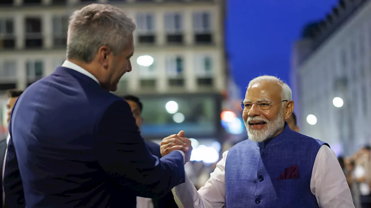 Indiens Premier Modi begann offiziell seinen Wien-Besuch