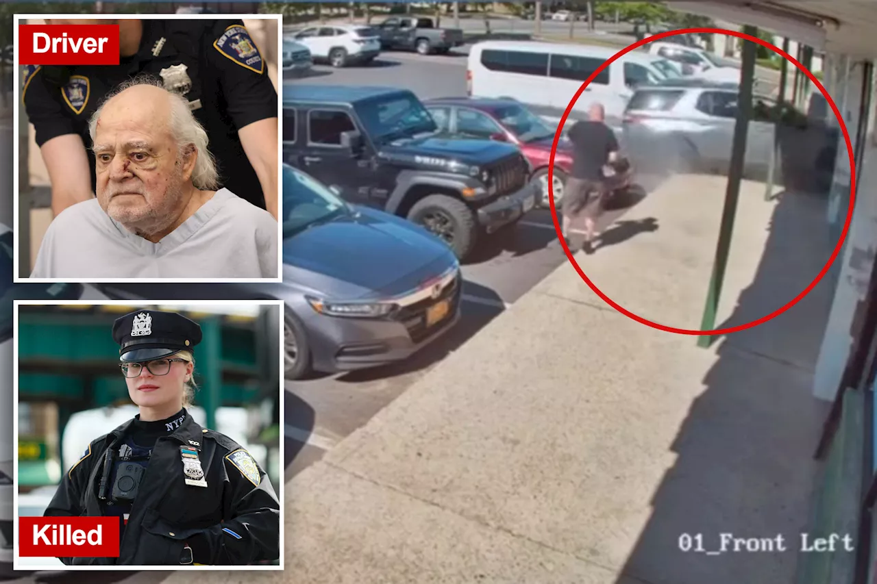 Moment drunk driver slams into nail salon, kills NYPD cop and 3 others captured in shocking new video