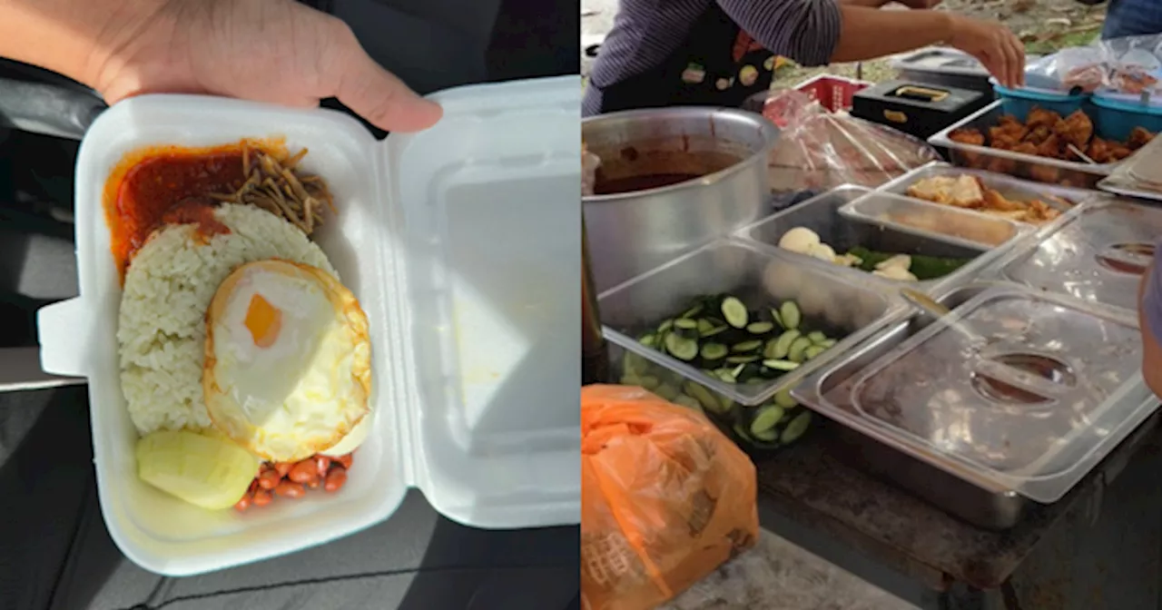 Nasi Lemak Telur Mata RM8, Lelaki 'Menyumpah' Dengan Harga Dijual Peniaga