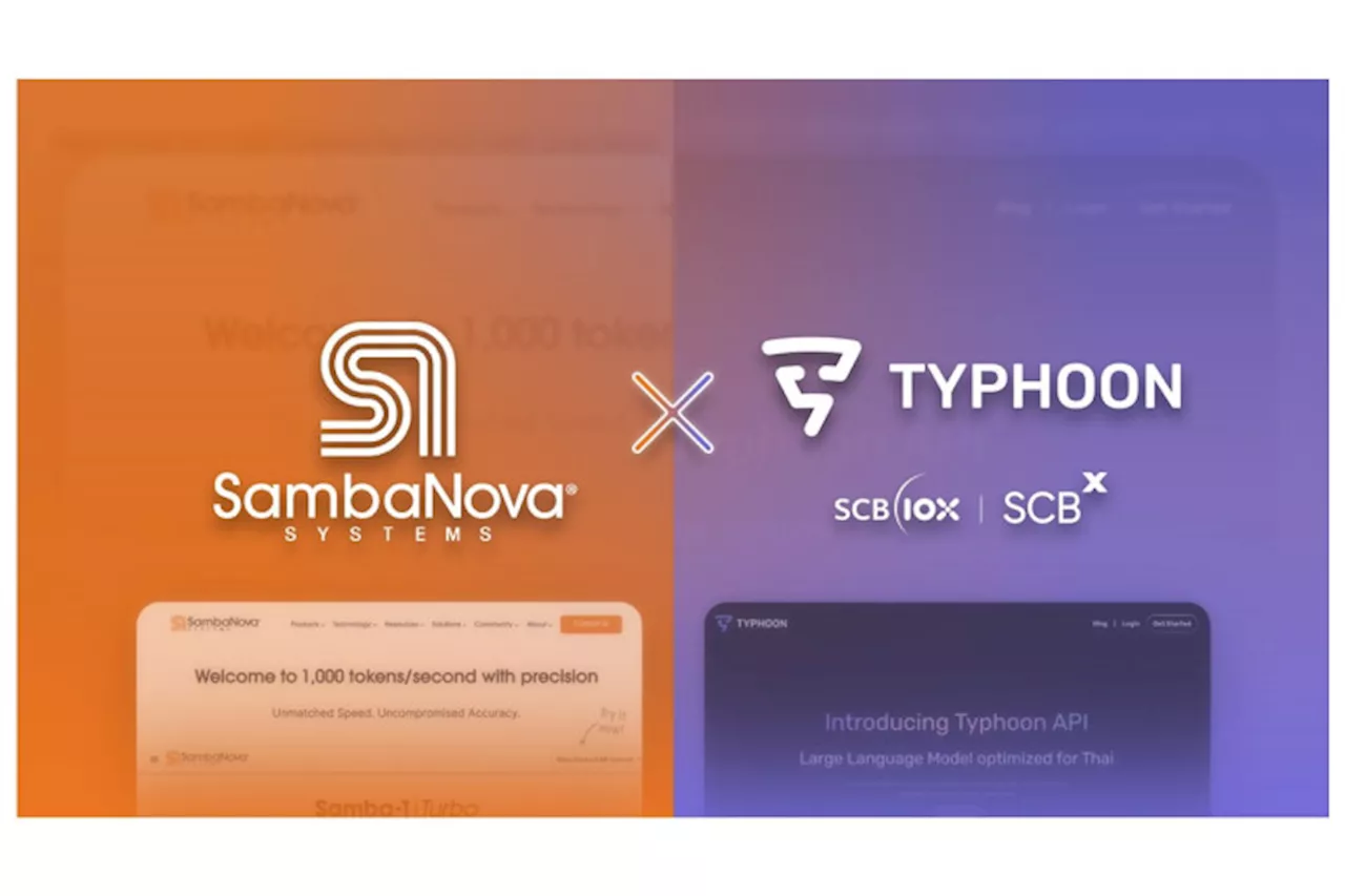 กลุ่ม SCBX ผนึกกำลัง SambaNova เพิ่ม “ไต้ฝุ่น” โมเดลภาษาไทยขนาดใหญ่บน Samba-1 พร้อมให้นักพัฒนา AI ทั่วโลกใช้งานได้แล้ววันนี้