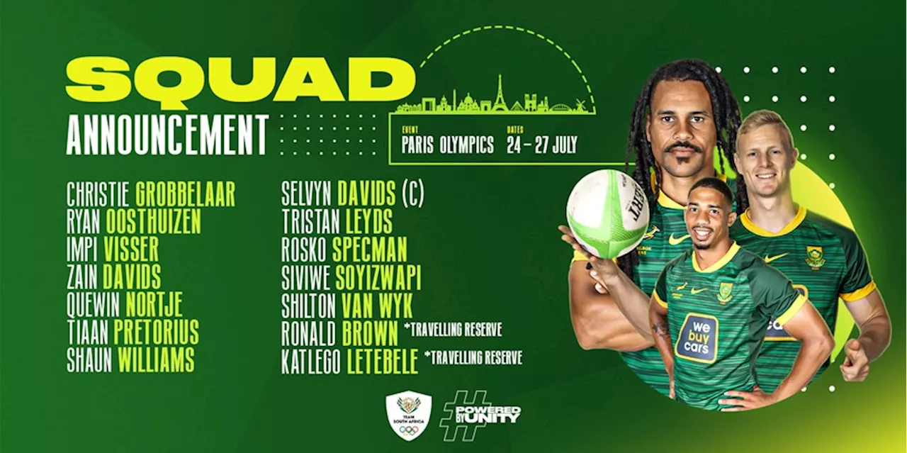 Blitzboks unveil squad for 2024 Olympic Games