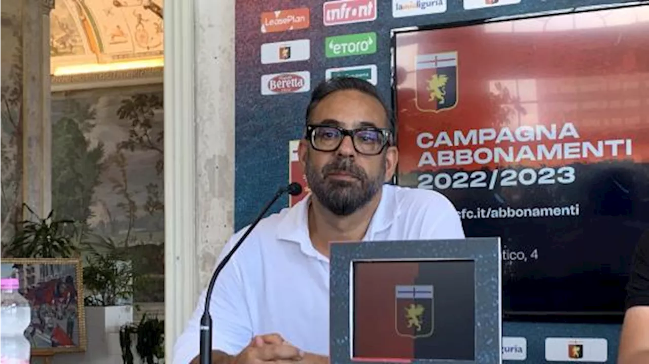 Genoa, Blazquez: 'L’ambizione è consolidarci e lottare per entrare tra le prime dieci'