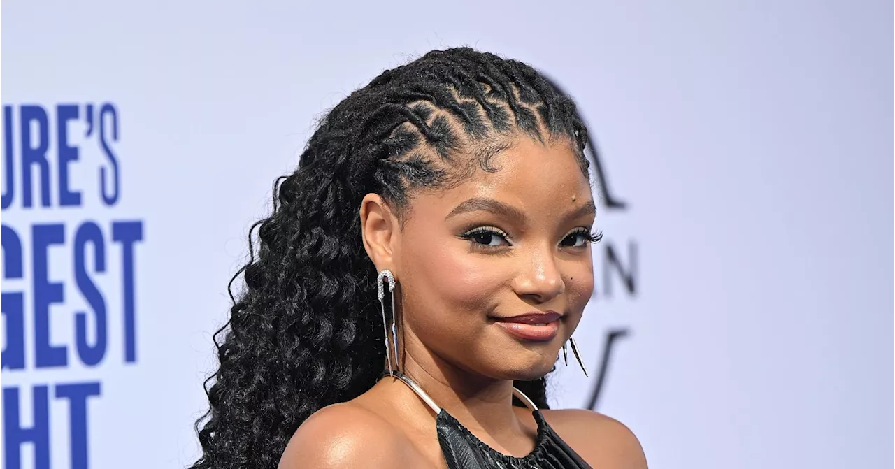 Halle Bailey Soaks up the Sun in an Itty-Bitty Crochet Bikini