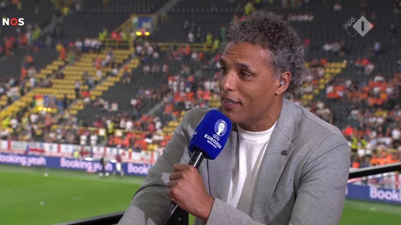 Van Hooijdonk pakt één man op veld tijdens Nederland - Engeland keihard aan