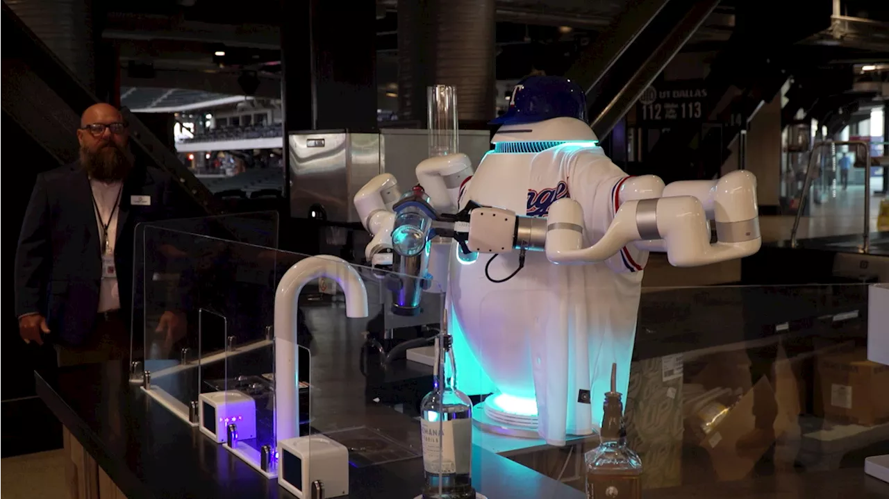 A robot bartender is stepping up to the plate at Texas Rangers' Globe Life Field