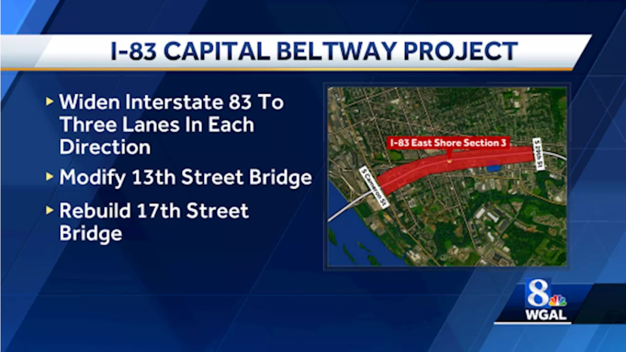 Interstate 83 Capital Beltway Project to move into next phase