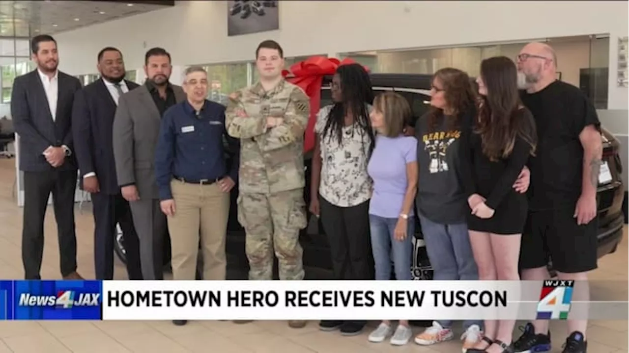 Army medic from Clay County honored as Hyundai Hometown Hero, presented with a 2024 Hyundai Tucson