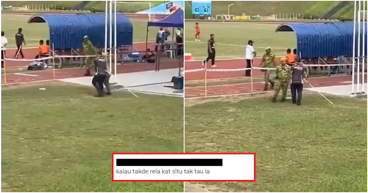 M'sian Dad Threatens Referee with Iron Rod During Football Match After His Son was Shown a Red Card