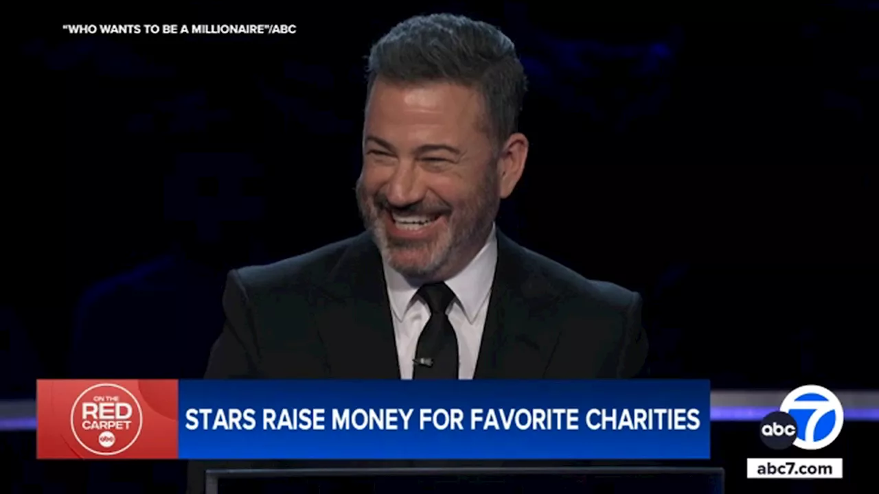 Celebrities, Kimmel raise money for charity on 'Who Wants To Be A Millionaire'