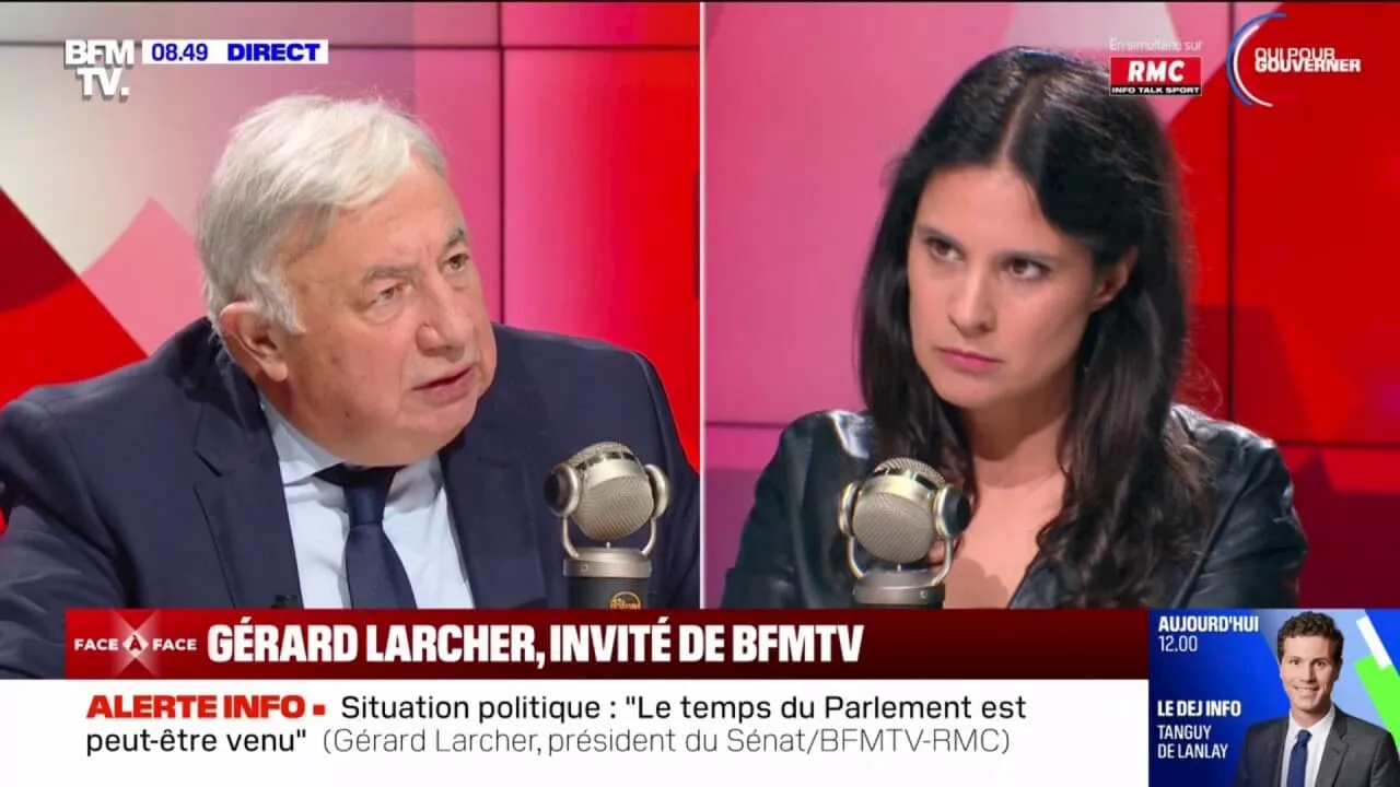 Dissolution de l'Assemblée: Gérard Larcher estime qu'Emmanuel Macron a 'fait une faute'