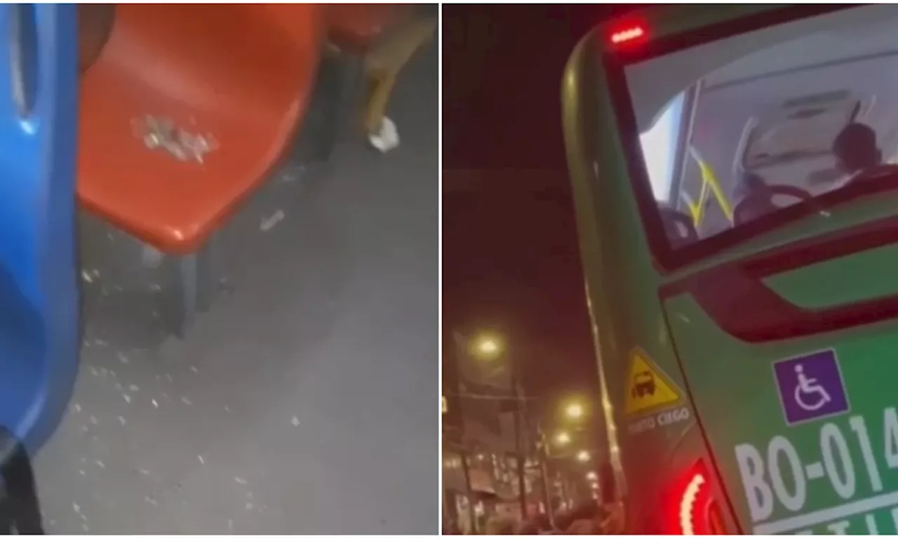 Celebración y vandalismo: casi 30 buses del Sitp acabaron con vidrios rotos en Bogotá