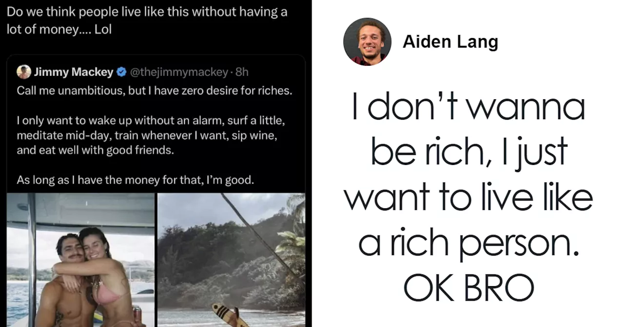 Influencer Brutally Roasted For Posting Yacht Photo And Saying He Has 'Zero Desire For Riches'