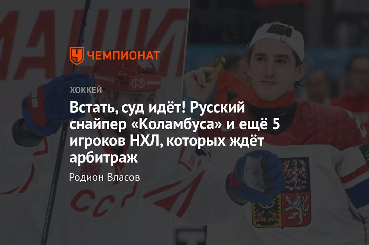 Встать, суд идёт! Русский снайпер «Коламбуса» и ещё 5 игроков НХЛ, которых ждёт арбитраж