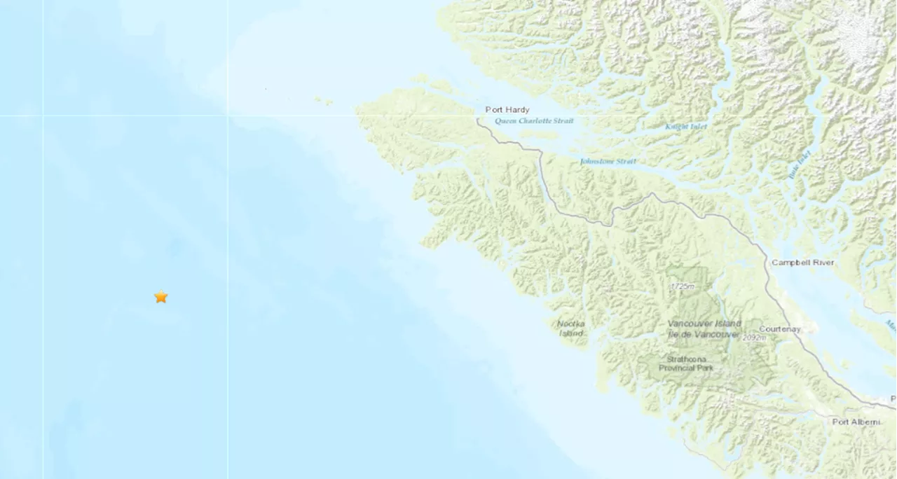 Four earthquakes rumble off Port Alice, no tsunami expected