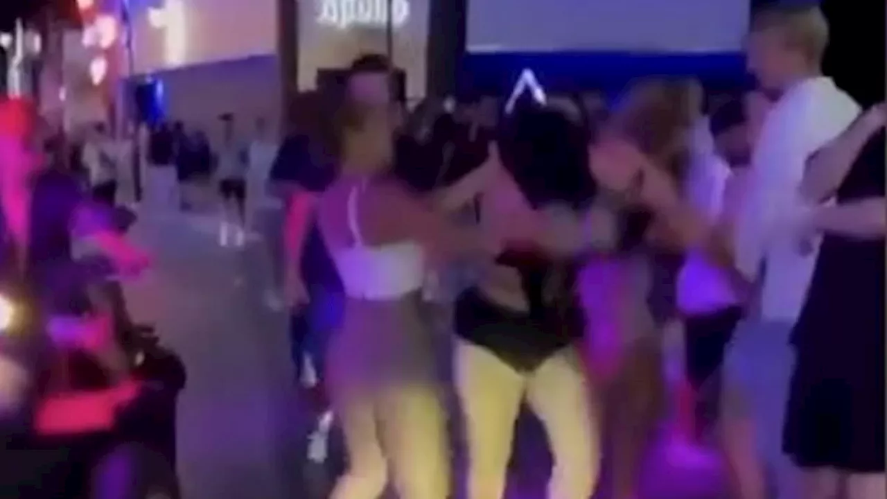 Brit women brawl in street 'over a man' in Malia as crowd watches on