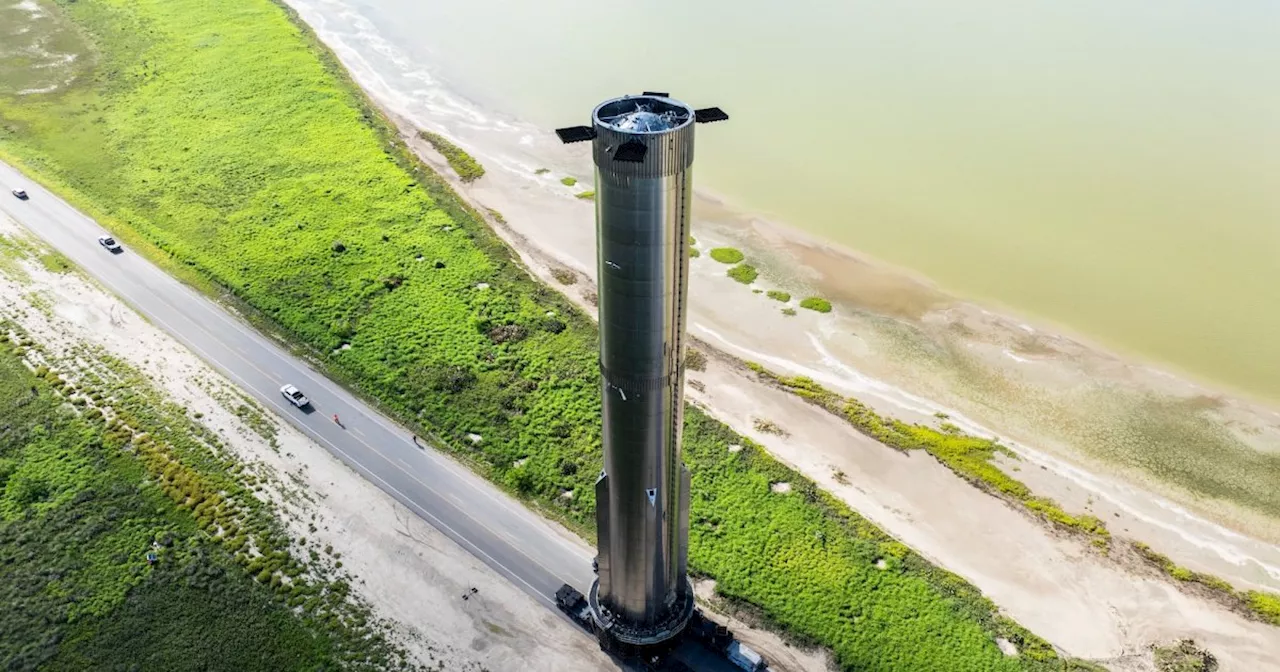 SpaceX photos show Super Heavy heading to launchpad for fifth starship flight