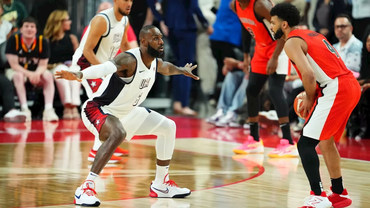 Com LeBron e Curry, EUA batem Canadá em 1º amistoso antes das Olimpíadas