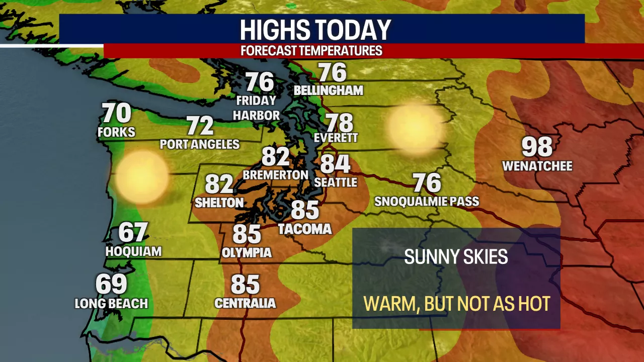 Seattle weather: Consistent warm summer weather ahead