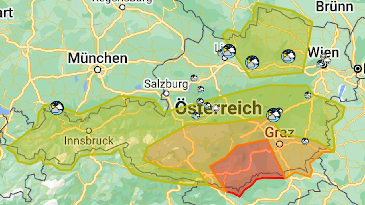 Hagel-Unwetter im Anmarsch – wo es in Österreich kracht